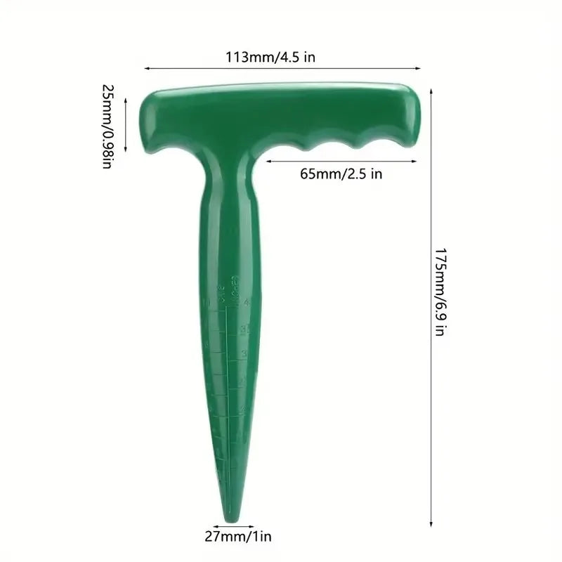 Garden Seed Planting Dibber – Handheld Hole Maker with Depth Scale