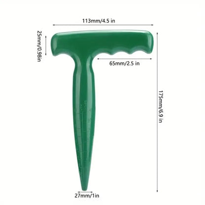 Garden Seed Planting Dibber – Handheld Hole Maker with Depth Scale