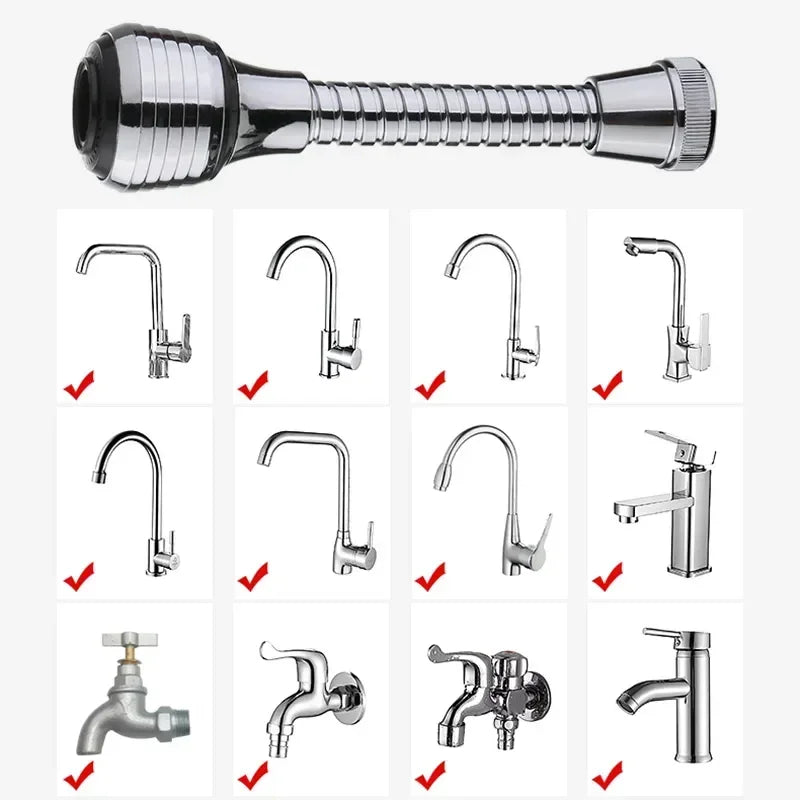 Rotating Tap Extender – High Pressure Kitchen & Bathroom Faucet Attachment