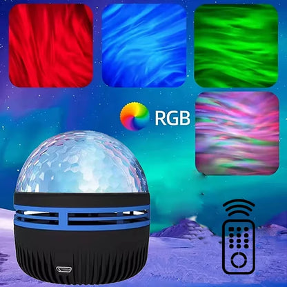 Galaxy Star & Ocean Wave Projector Night Light – 7 Colour LED