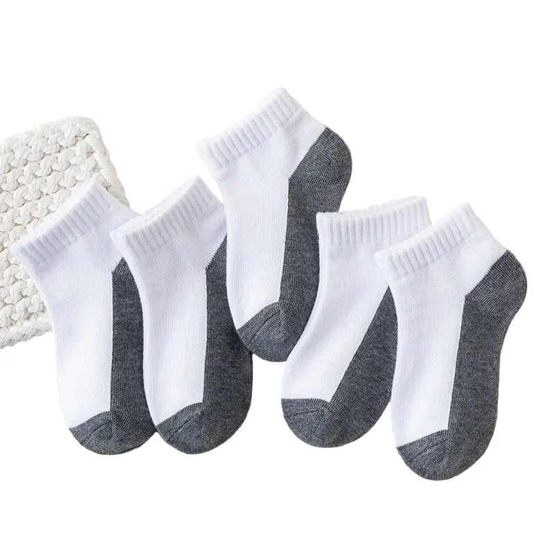 5 Pairs of Cotton Socks – For Boys & Girls (1–12 Years)