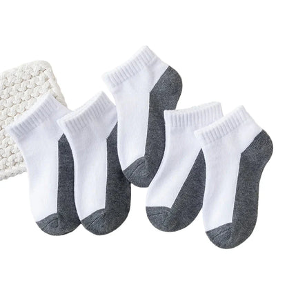 5 Pairs of Cotton Socks – For Boys & Girls (1–12 Years)