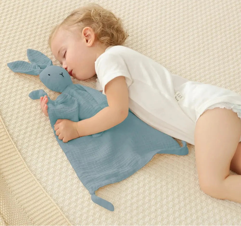 Cotton Muslin Baby Comforter – Soft Newborn Security Blanket & Cuddle Toy