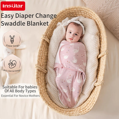 Baby Swaddle Wrap with Cap – Cotton Anti-Startle Newborn Blanket