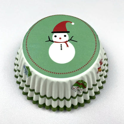 100-Pack Christmas & Halloween Cupcake Liners – Festive Paper Baking Cups
