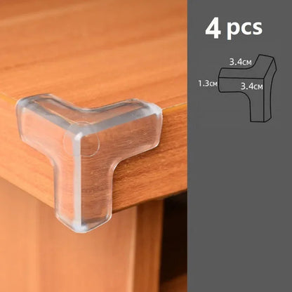 Baby Safety Corner Protectors – Soft Silicone Furniture Edge Guards (4 or 10 Pack)