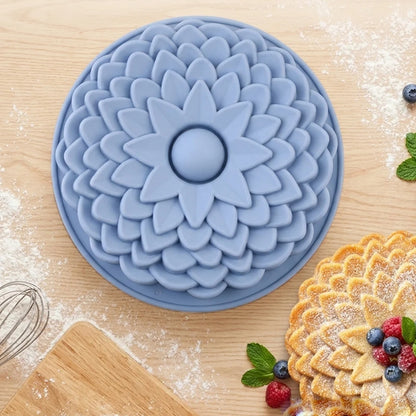 Silicone Sunflower Cake Mould – Round Fluted Baking Pan