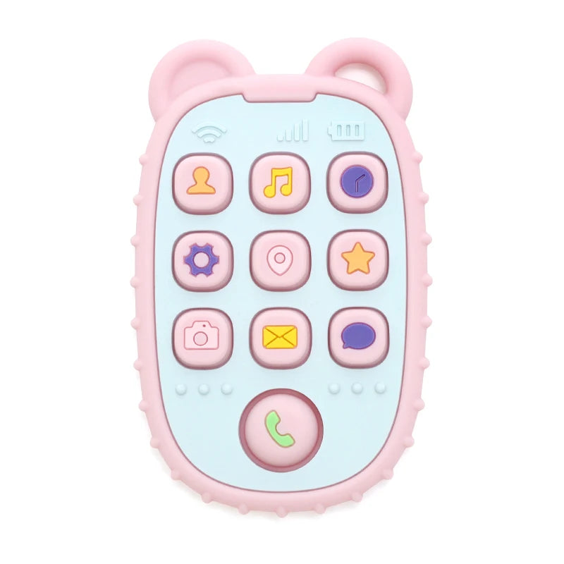 Silicone Baby Phone Teether – Mobile Phone Sensory Teething Toy