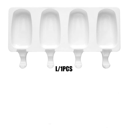 4-Cavity Silicone Popsicle Mould – Homemade Ice Cream & Cake Pop Maker