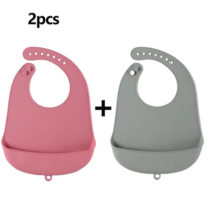 Silicone Baby Bib – Waterproof Food Catching Feeding Bib