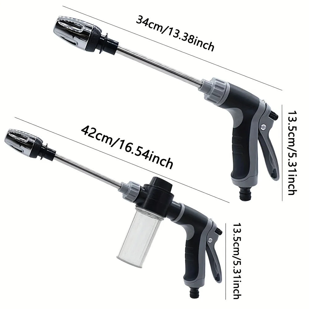 High-Pressure Garden Hose Spray Gun – Multi-Purpose Car Wash & Foam Cleaning Nozzle