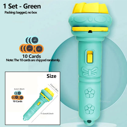 Cartoon Projection Flashlight for Kids – Educational Bedtime Toy