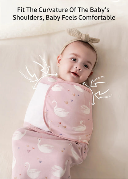 Baby Swaddle Wrap with Cap – Cotton Anti-Startle Newborn Blanket