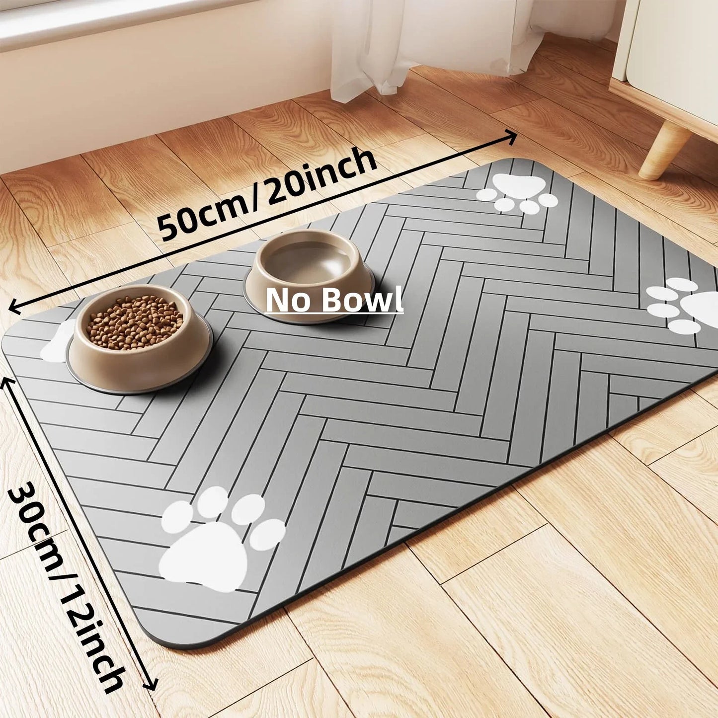 Absorbent Pet Feeding Mat – Waterproof Non-Slip Dog & Cat Placemat