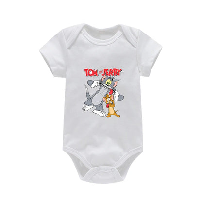 Tom & Jerry Baby Bodysuit – Cotton Short Sleeve Romper 0–24 Months