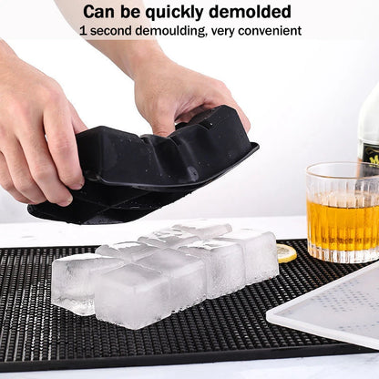 Large Silicone Ice Cube Tray – 4, 6, 8 or 15 Grid Jumbo Ice Mould