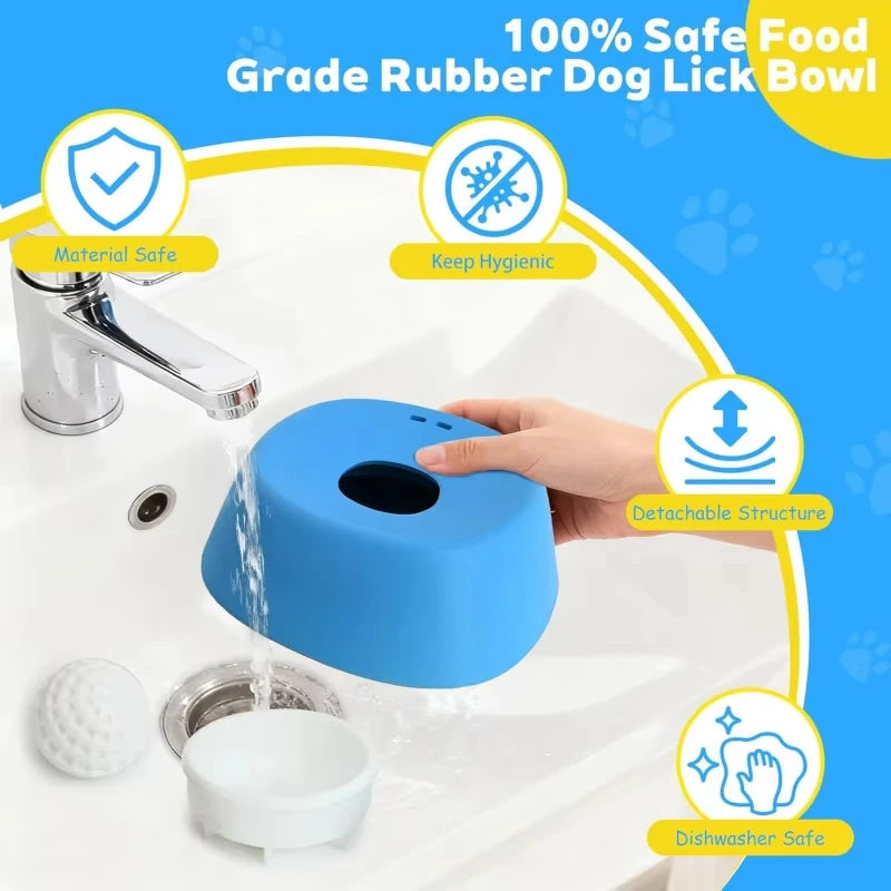 Slow Feed Lick Bowl for Dogs – Anti-Choking Feeding Bowl