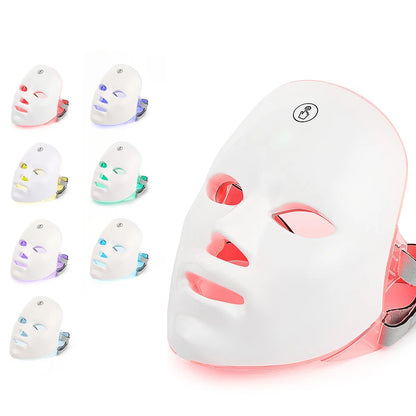 7-Colour LED Light Therapy Face & Neck Mask