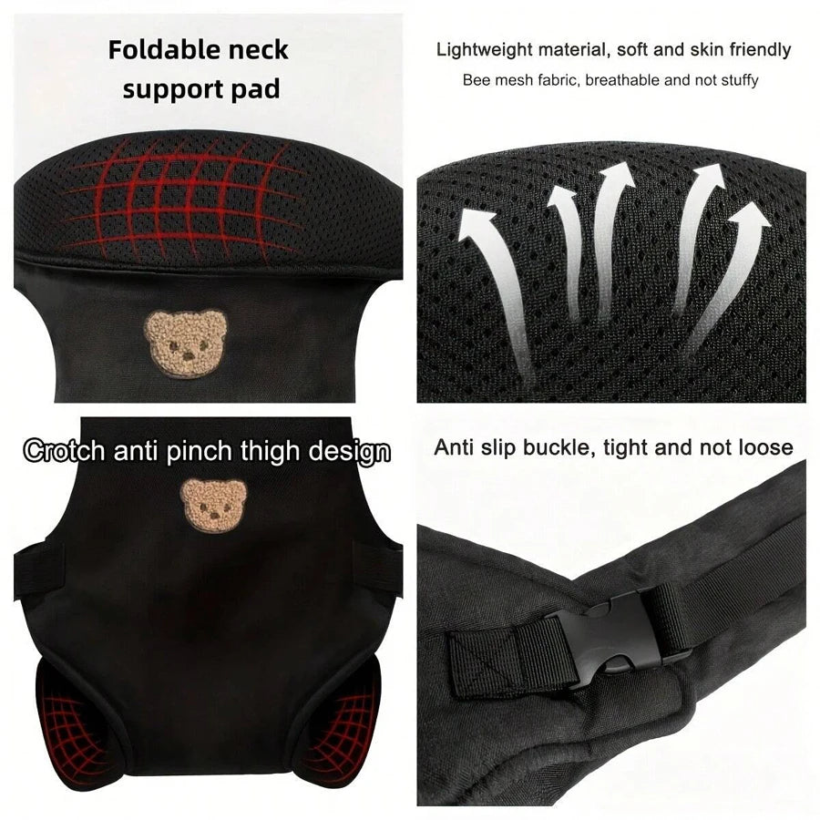 4-in-1 Ergonomic Baby Carrier – Adjustable Front & Back Infant Carrier (Up to 10kg)