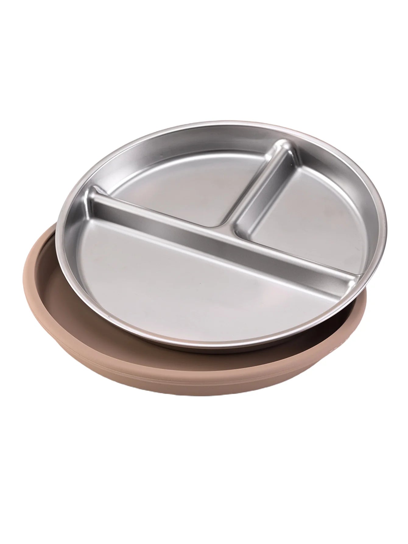 Stainless Steel Baby Suction Plate – Detachable Silicone Non-Slip Feeding Dish