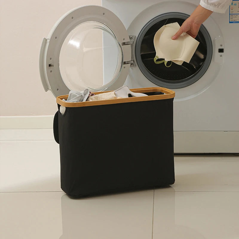 Toilet Paper Storage Basket – Fabric Bathroom Organiser with Lid & Window
