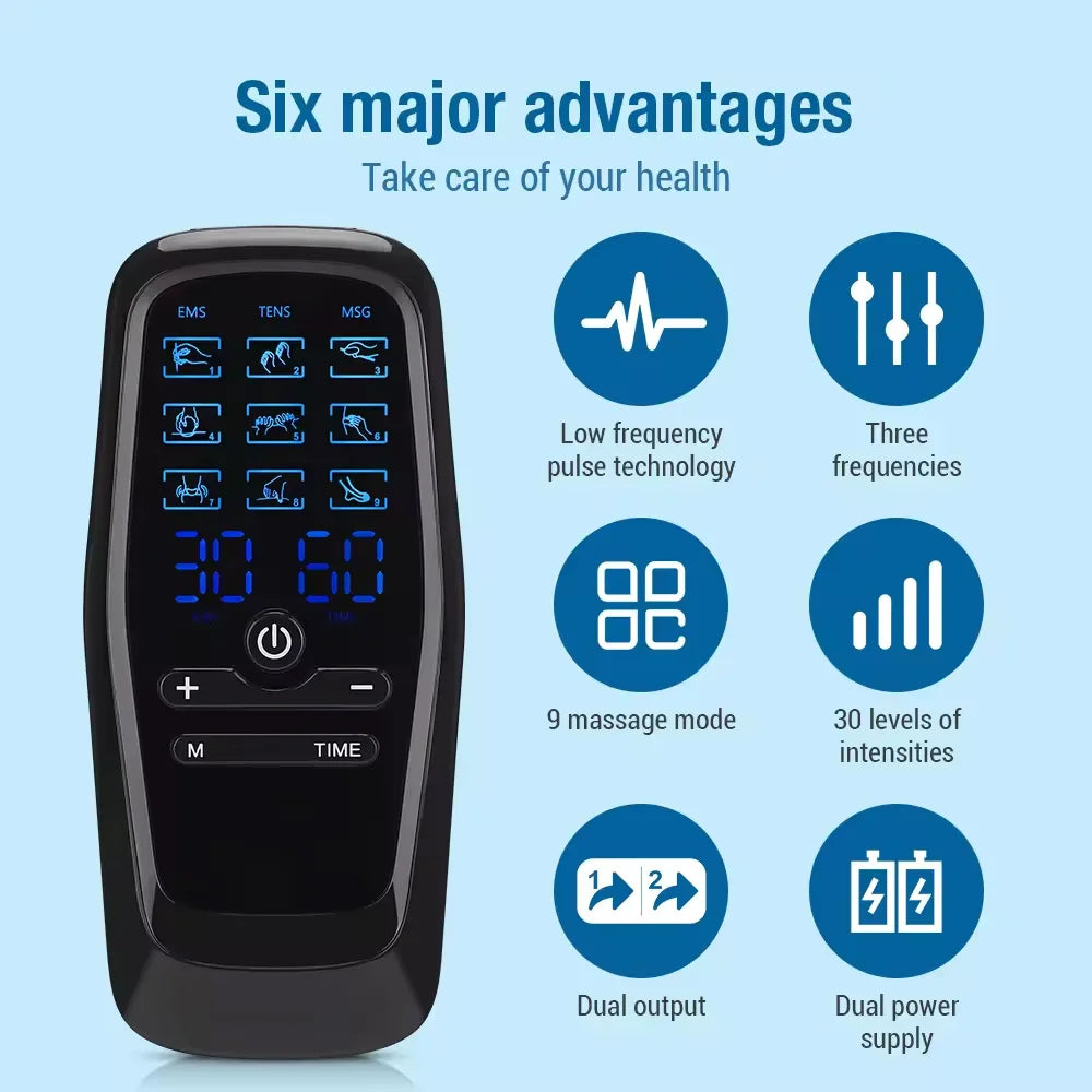 TENS Muscle Stimulator – Electric Pulse Massager for Muscle Relaxation