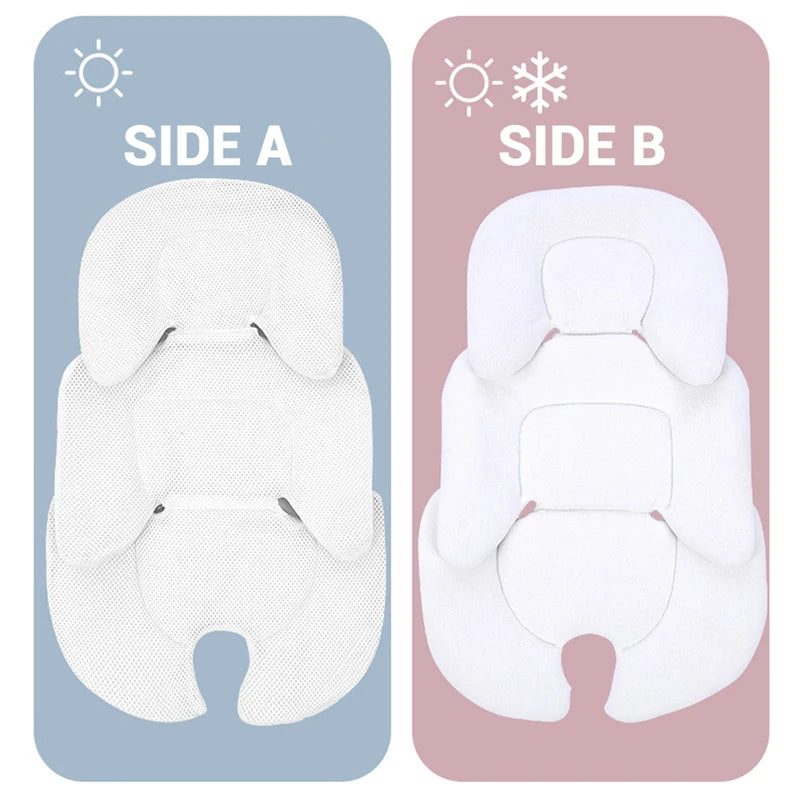 Universal Reversible Baby Stroller Seat Pad – Soft Double-Sided Pram & Car Seat Cushion