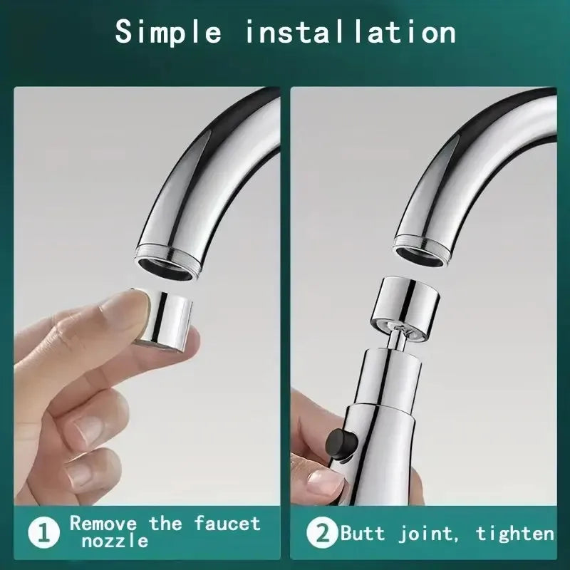 360° Faucet Sprayer Attachment – Kitchen Tap Extender with 3 Spray Modes