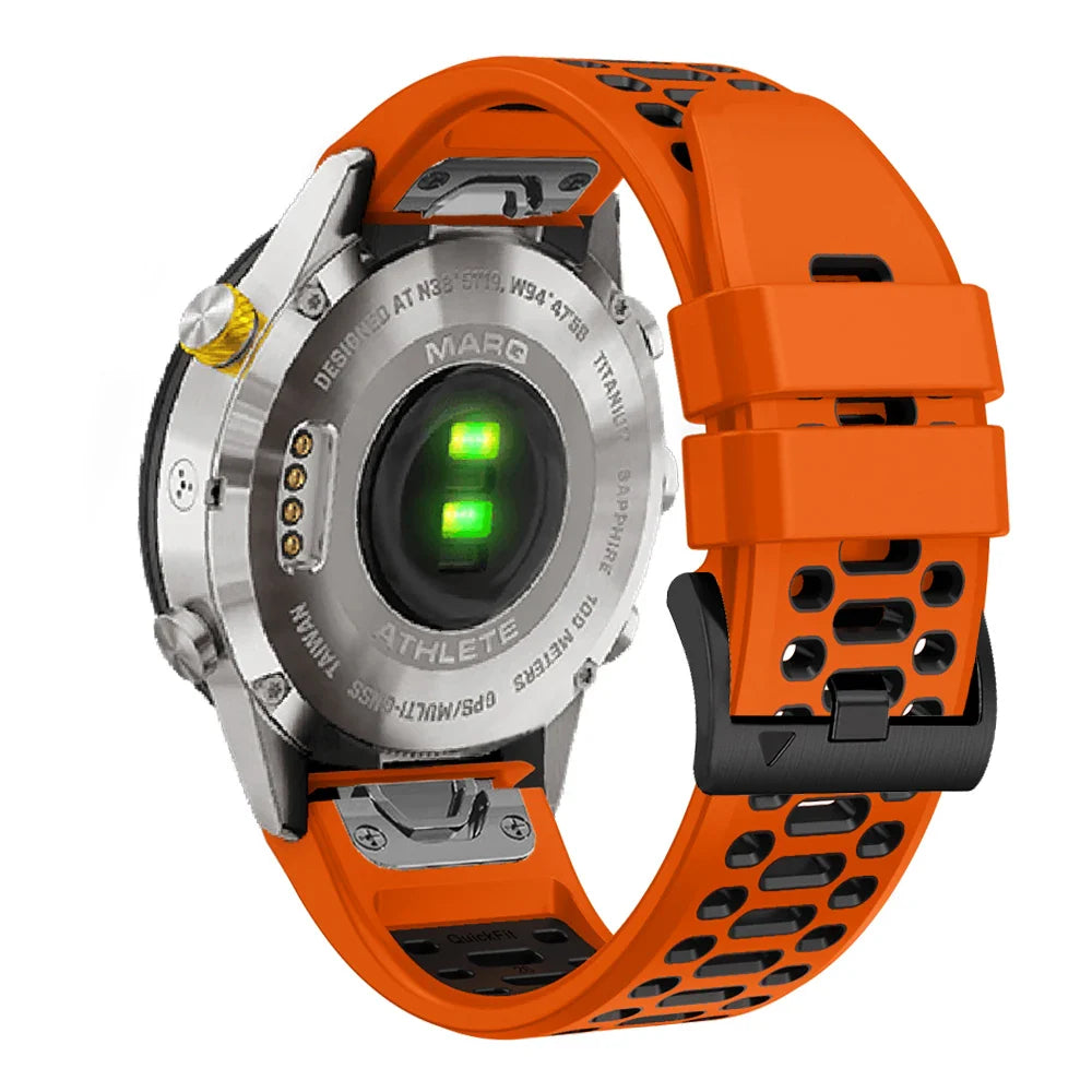 Quickfit Silicone Watch Band for a Range of Garmin Watches (26mm) (See list of models in the description)