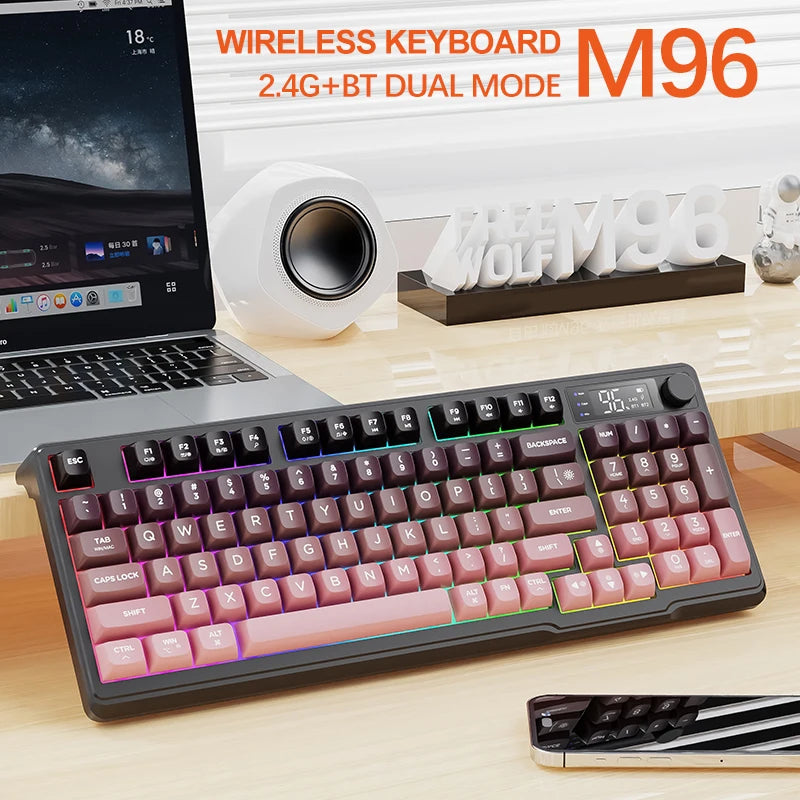 M96 Wireless Gaming Keyboard – Smart Screen Mechanical-Style Keyboard