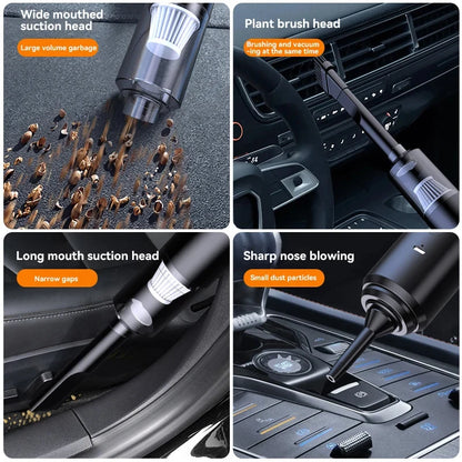 4-in-1 Handheld Car Vacuum & Air Blower – Wireless Portable