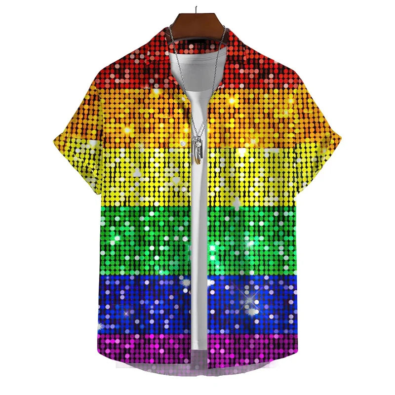 Men’s 3D Print Rainbow Shirt (10 different designs available)