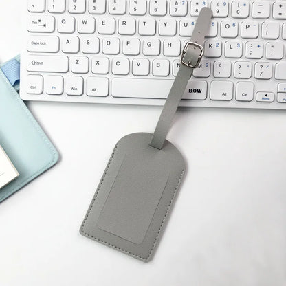 PU Leather Luggage Tag – Travel Suitcase ID Label