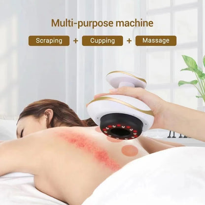 Electric Heated Gua Sha & Cupping Massager – Rechargeable Body Massage Device