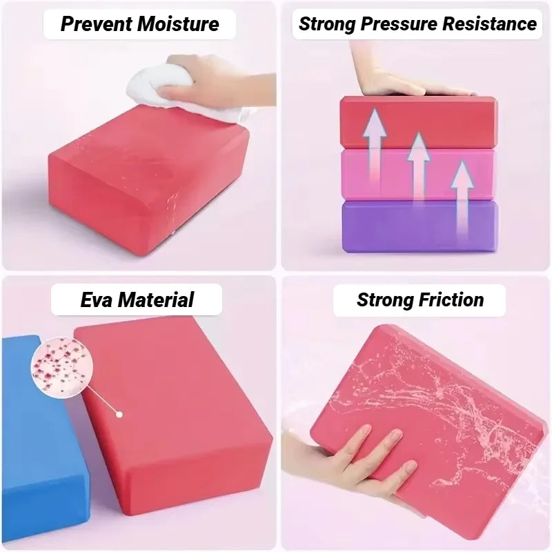 Yoga Block Foam Brick – Pilates, Stretching & Fitness Support Block
