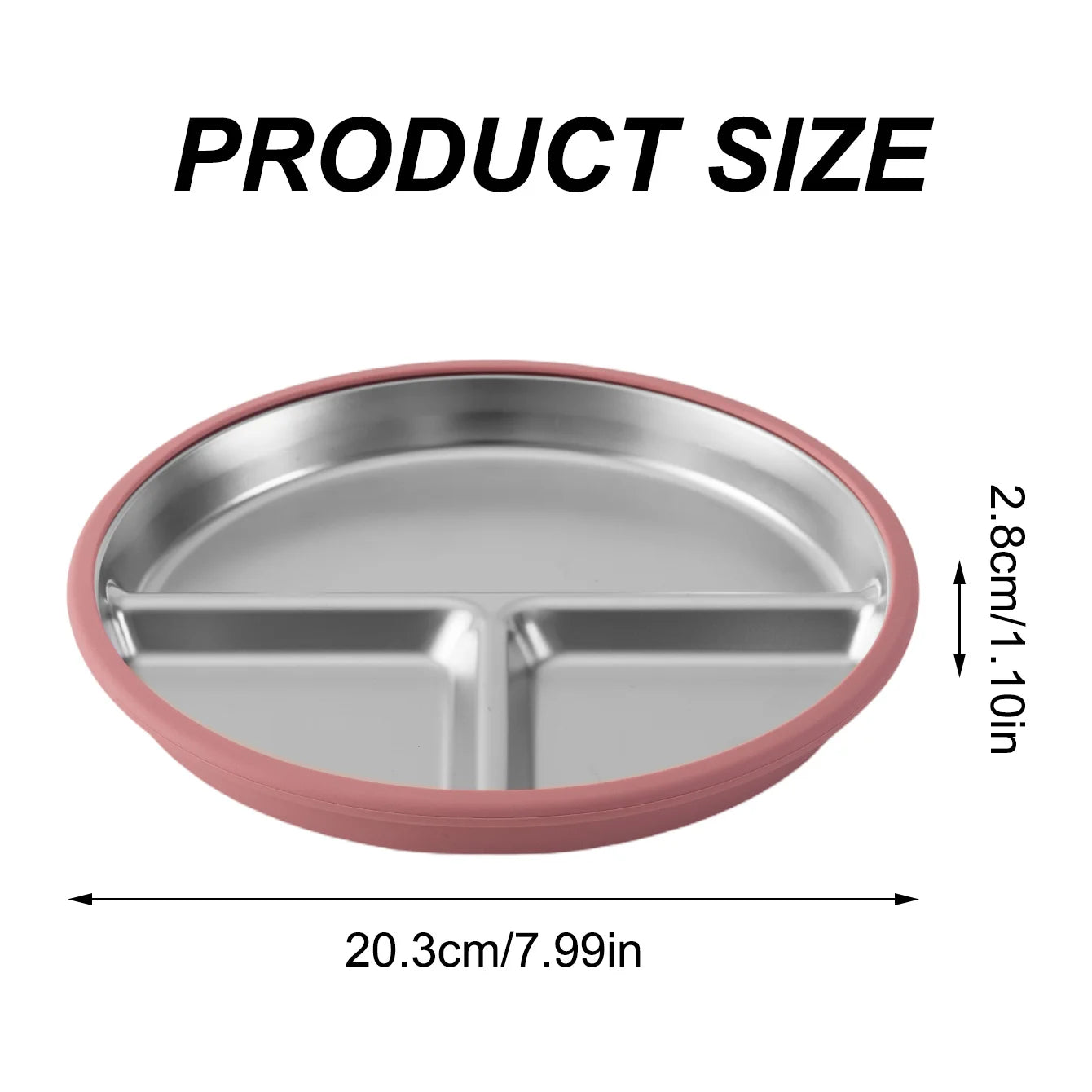 Stainless Steel Baby Suction Plate – Detachable Silicone Non-Slip Feeding Dish