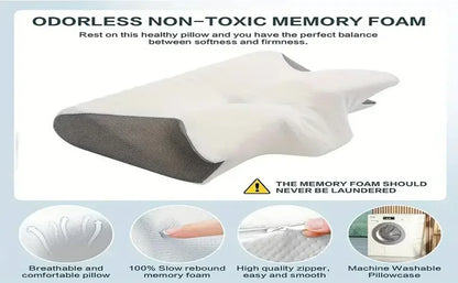 Ergonomic Cervical Neck Pillow – Butterfly Memory Foam Sleeping Pillow