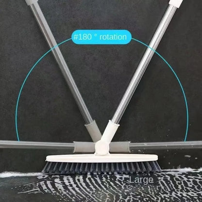 Long Handle Bathroom Scrub Brush – Hard Bristle Floor, Tile & Tub Cleaning Brush