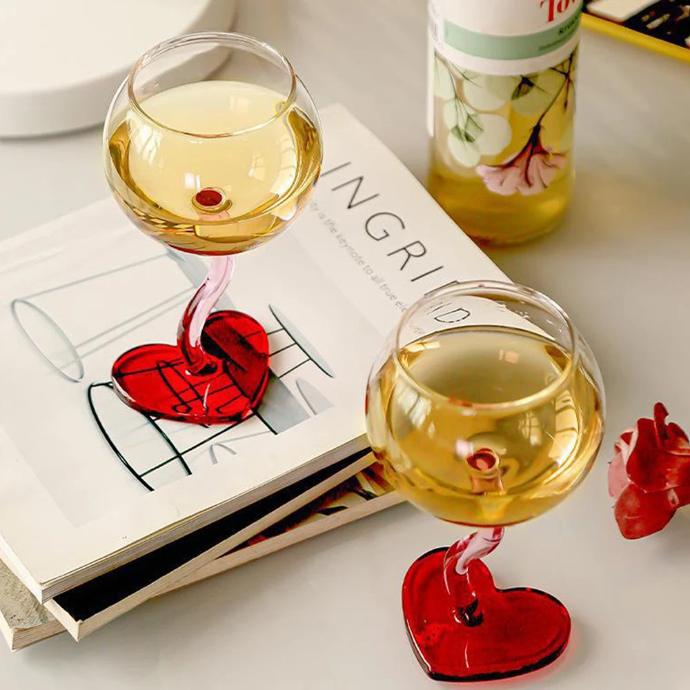 Heart-Shaped Wine Glass