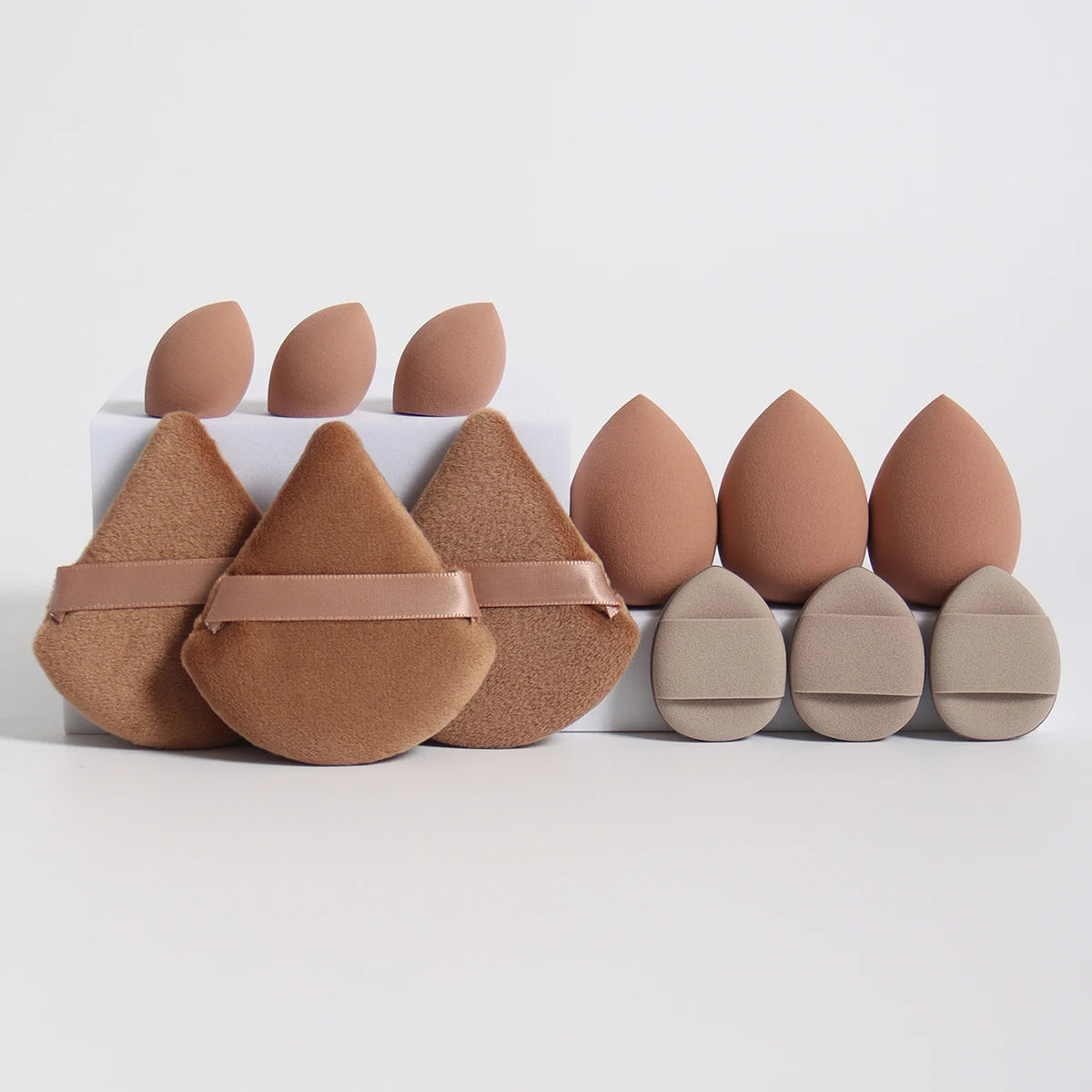 12-Piece Makeup Sponge & Powder Puff Set – Beauty Blenders, Cushion Puffs & Mini Makeup Sponges