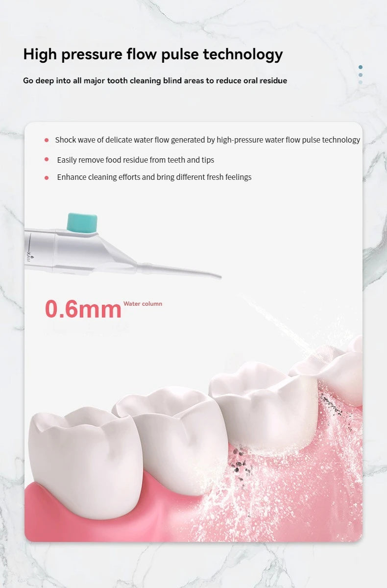 Portable Manual Water Flosser – High Pressure Oral Irrigator for Teeth & Gum Care