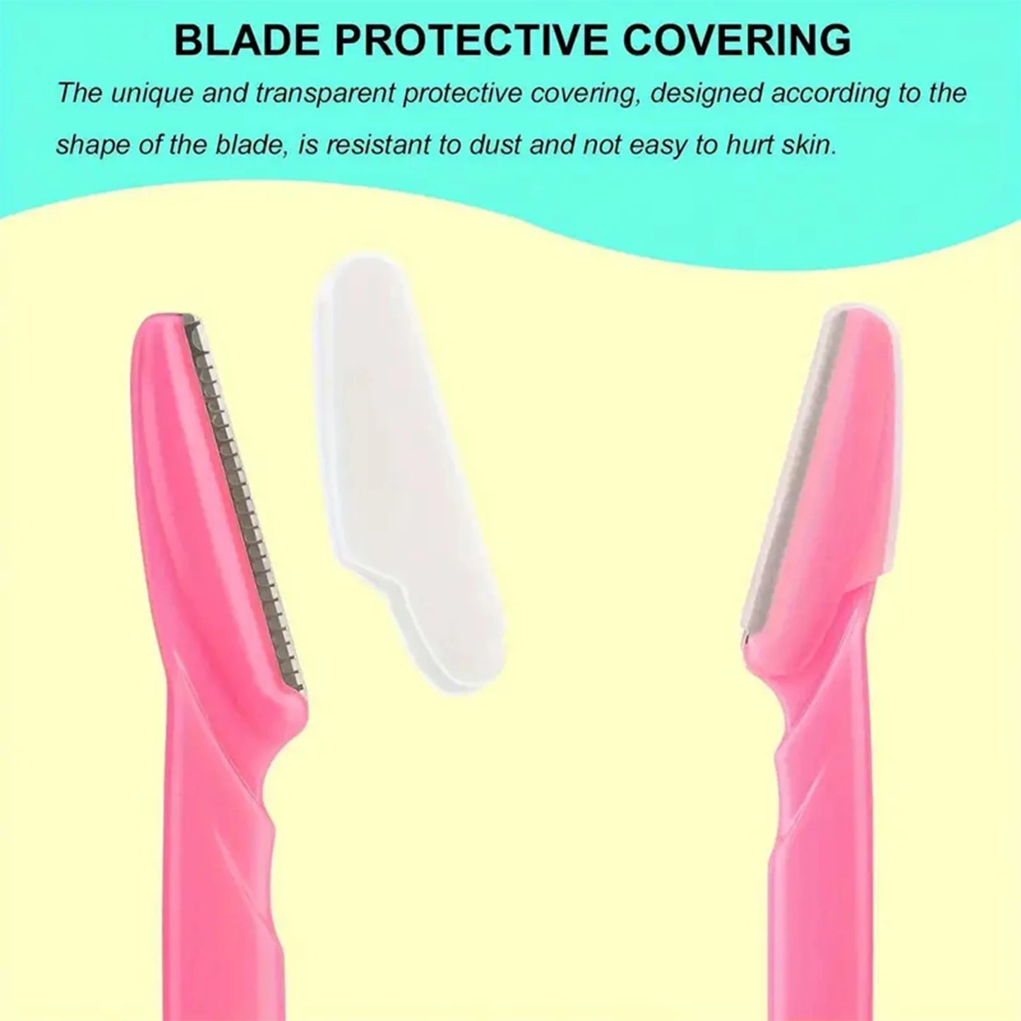 Eyebrow & Facial Razors – Precision Dermaplaning Razors with Safety Cover (5, 10 or 40 Pack)