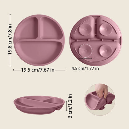 Silicone Suction Baby Plate – BPA-Free Self-Feeding Toddler Plate