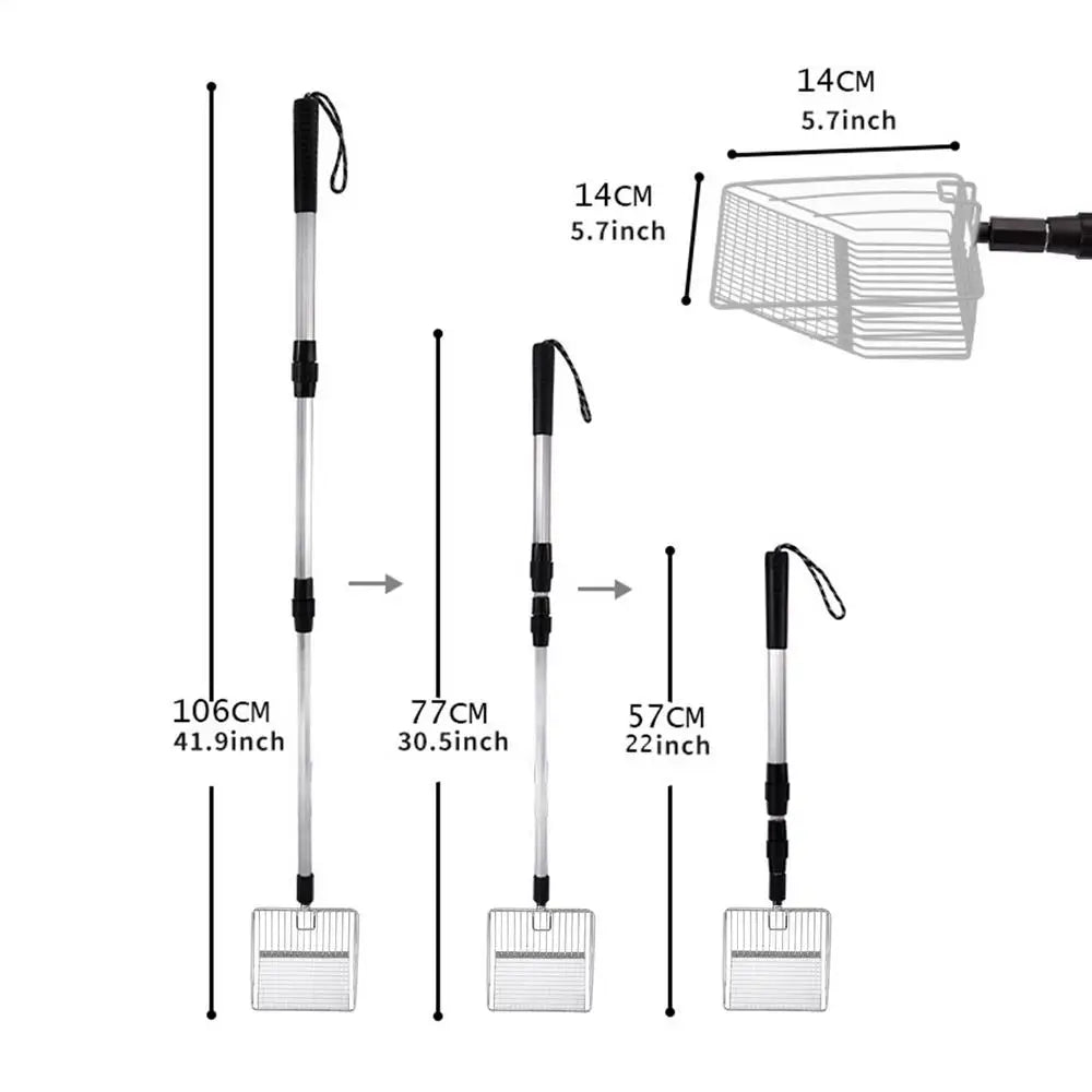 Extendable Chicken Coop Poop Scooper & Sifting Rake