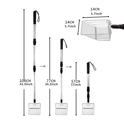 Extendable Chicken Coop Poop Scooper & Sifting Rake