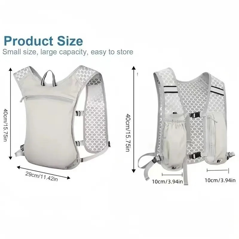 Lightweight Running Hydration Vest – Breathable Sports Backpack for Running, Hiking & Cycling