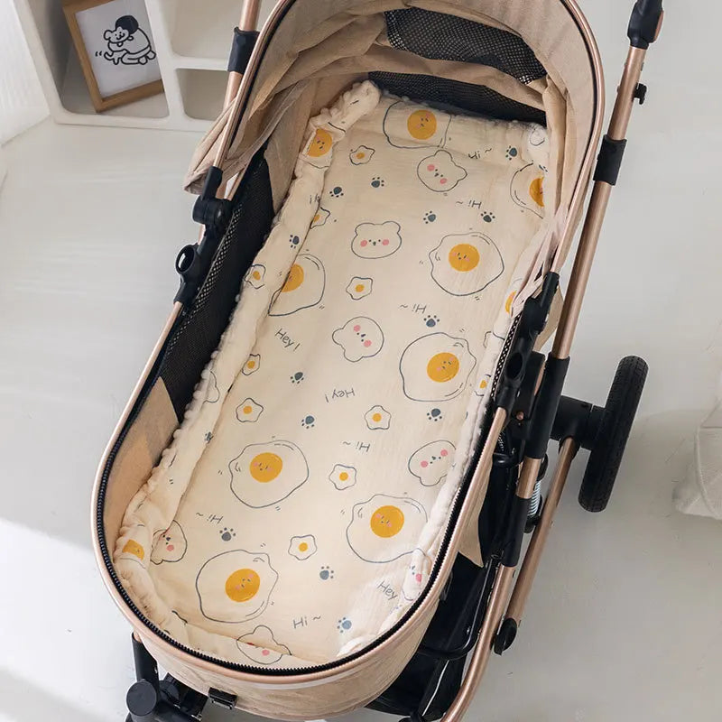 Baby Stroller Seat Cushion – Soft Breathable Pushchair Mattress Pad