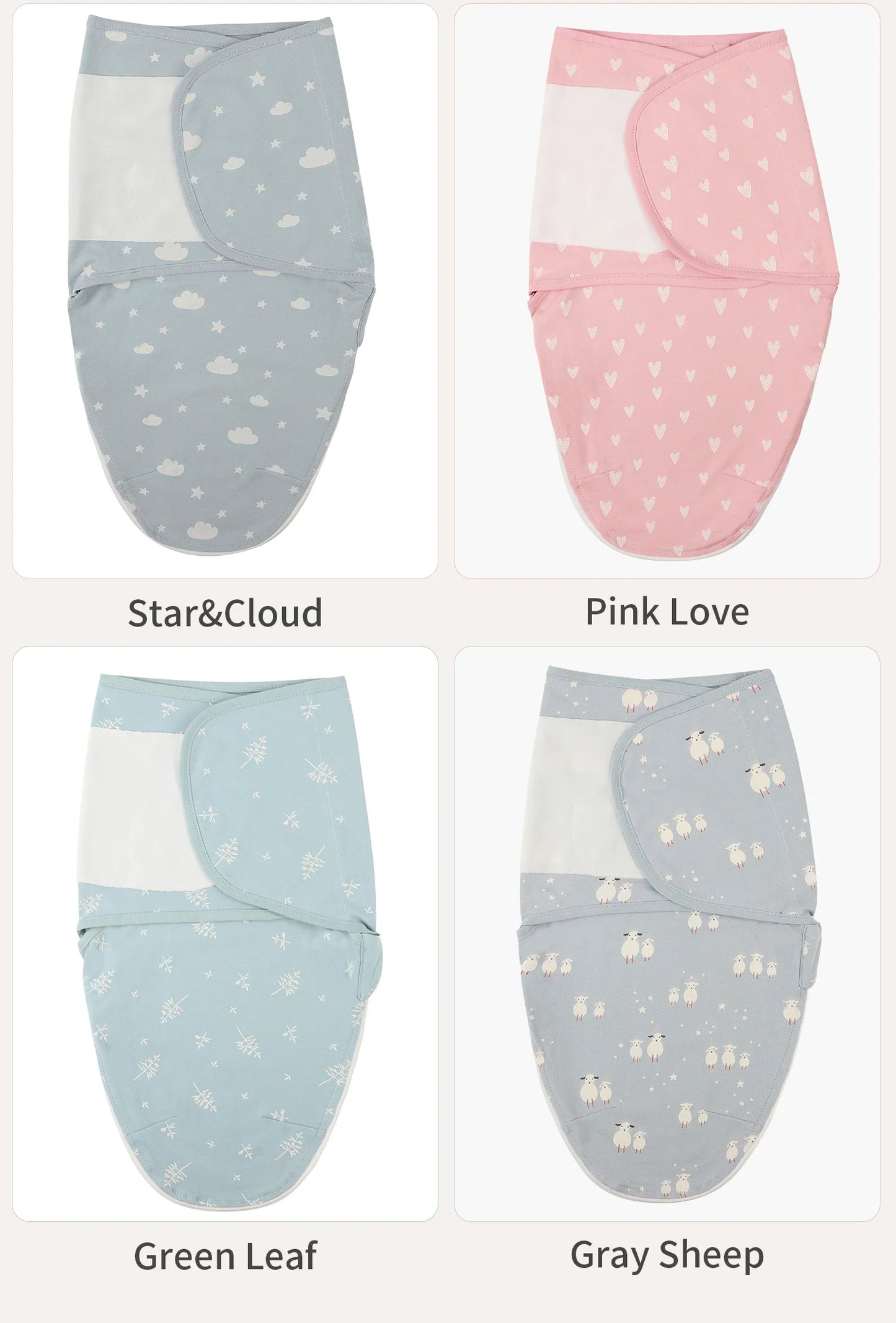 Baby Swaddle Wrap with Cap – Cotton Anti-Startle Newborn Blanket