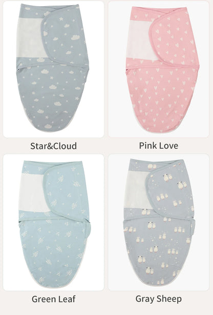 Baby Swaddle Wrap with Cap – Cotton Anti-Startle Newborn Blanket