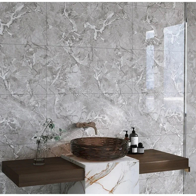 PVC Self-Adhesive Marble Waterproof Floor Tiles (available in 10 designs)